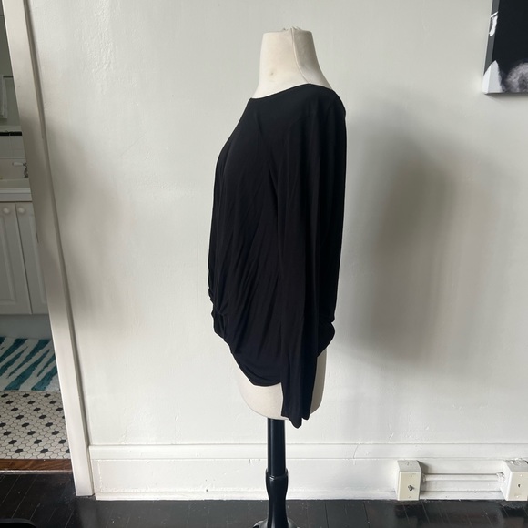Socialite Long Sleeve Black Blouse - Picture 5 of 8
